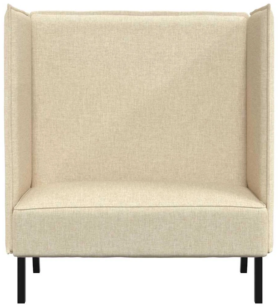 Aukštos nugaros sofa 101cm Kreminė audinys