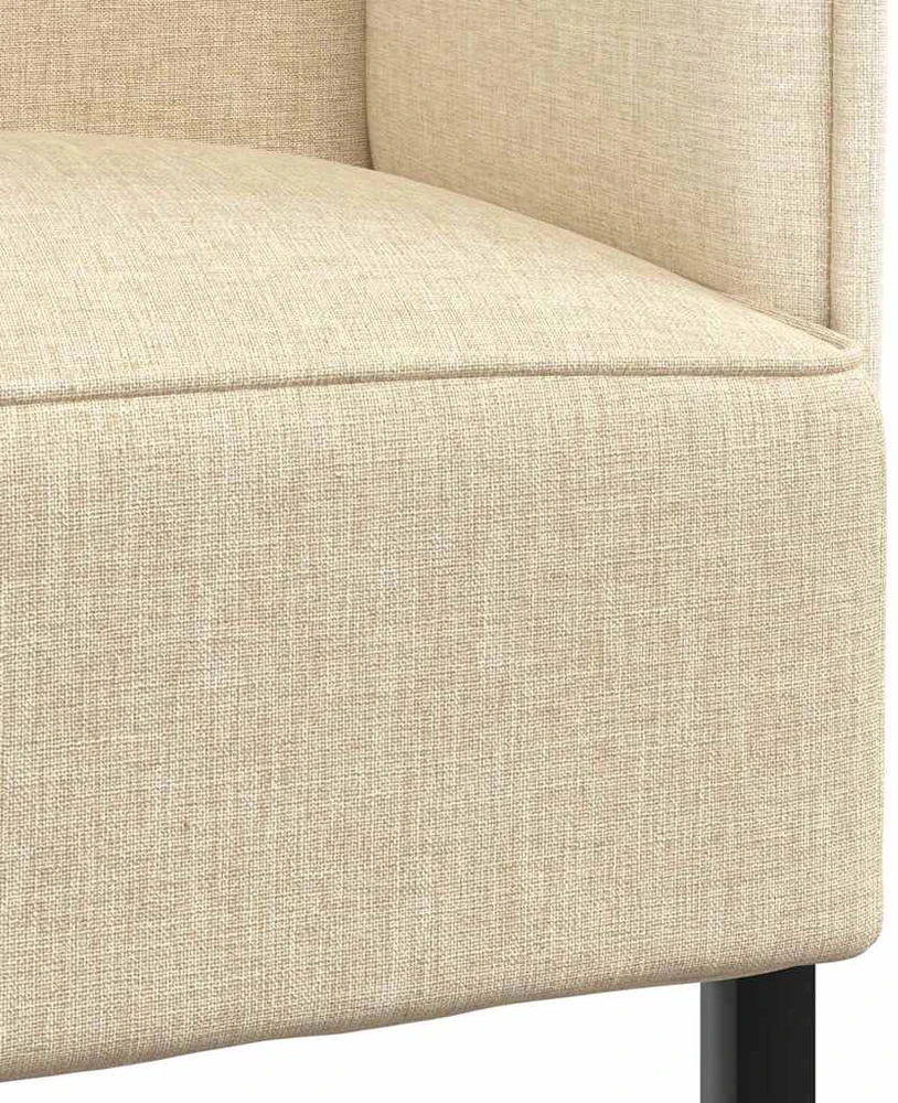 Aukštos nugaros sofa 101cm Kreminė audinys
