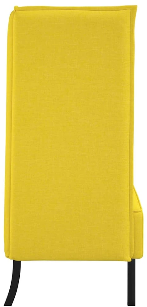 Aukštos nugaros sofa 101cm Šviesiai geltona audinys