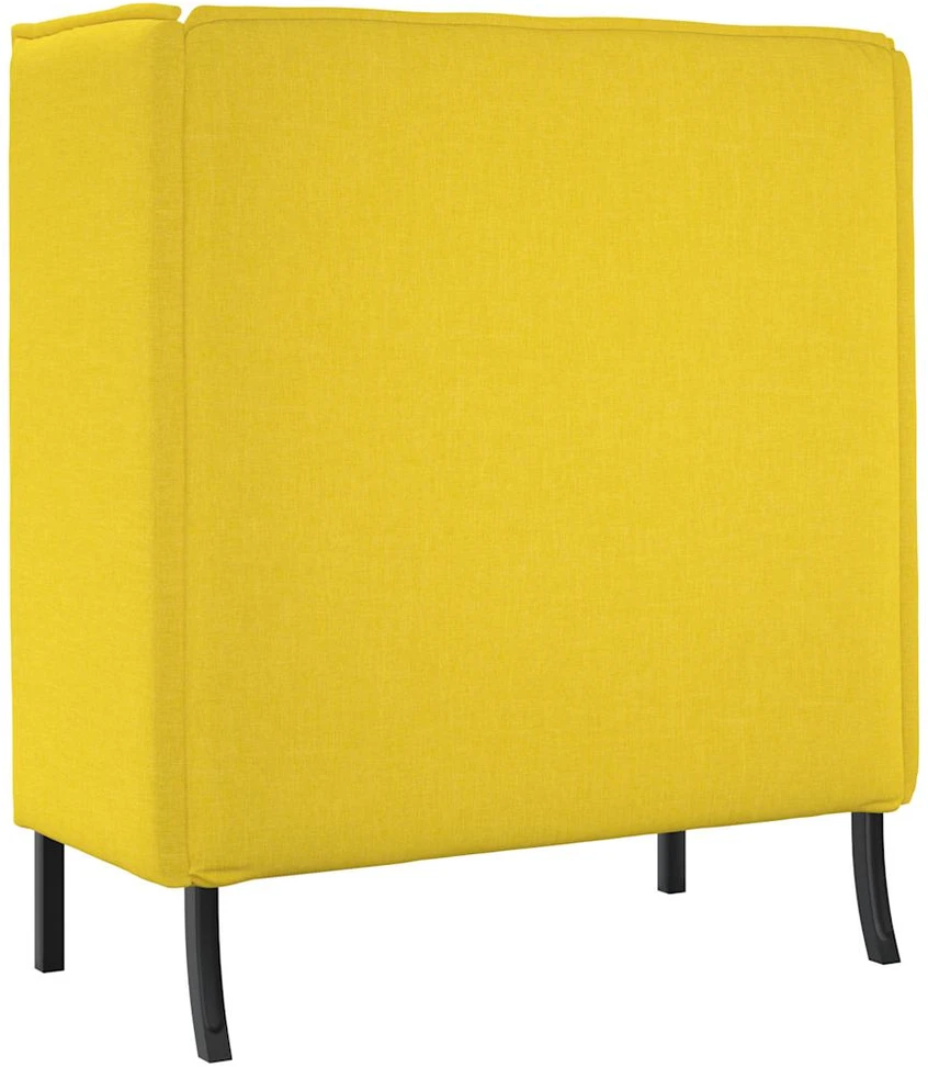 Aukštos nugaros sofa 101cm Šviesiai geltona audinys