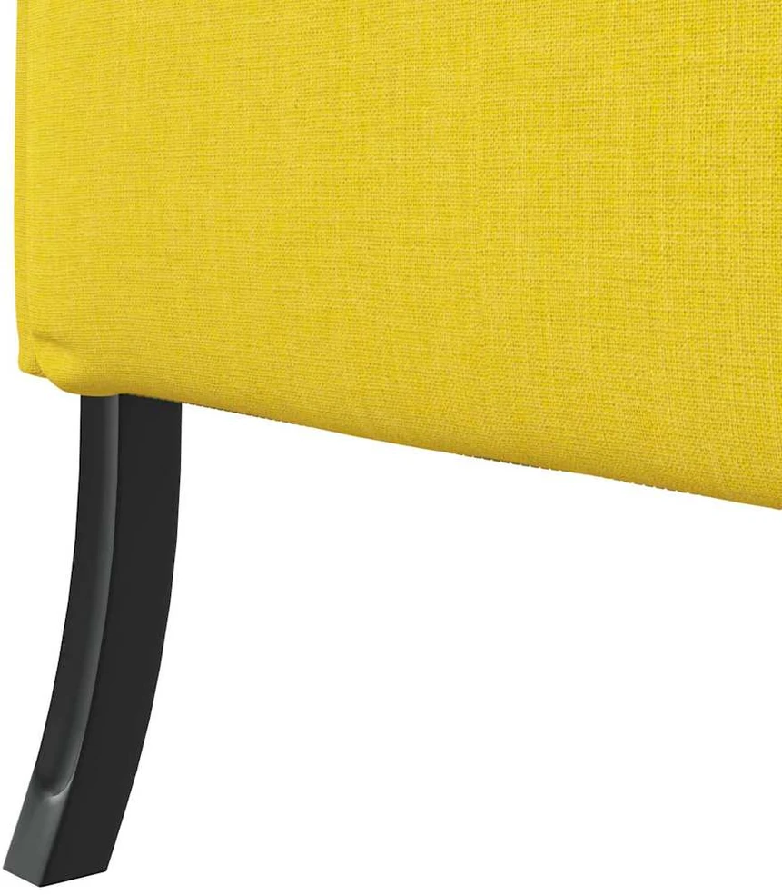 Aukštos nugaros sofa 101cm Šviesiai geltona audinys