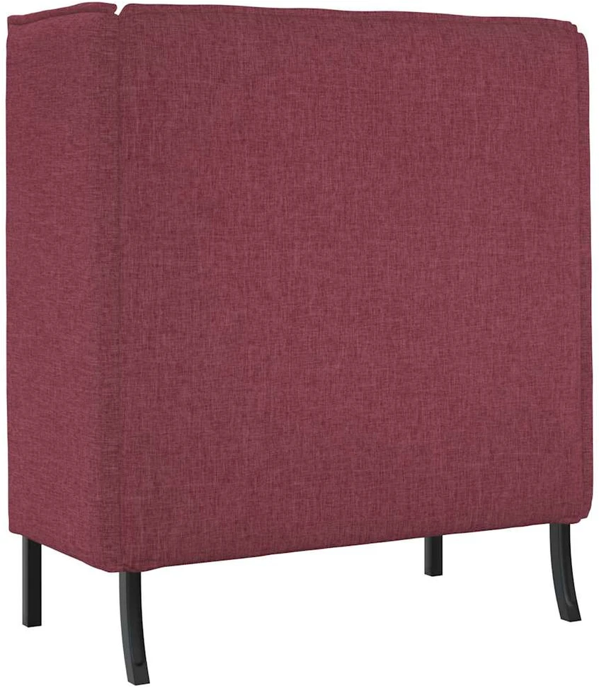 Aukštos nugaros sofa 101cm Vyno raudonumo audinys