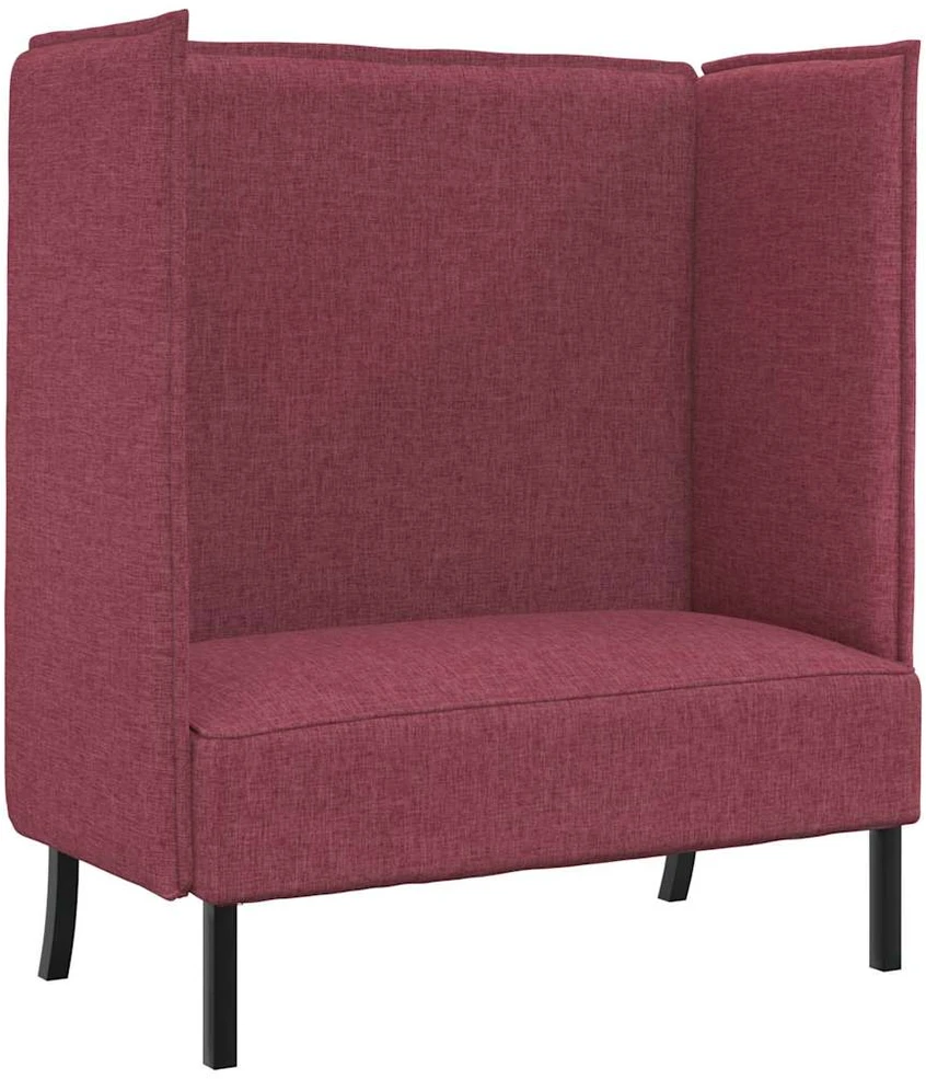 Aukštos nugaros sofa 101cm Vyno raudonumo audinys