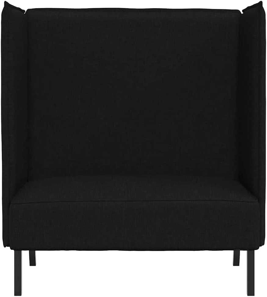 Aukštos nugaros sofa 101cm Juoda audinys