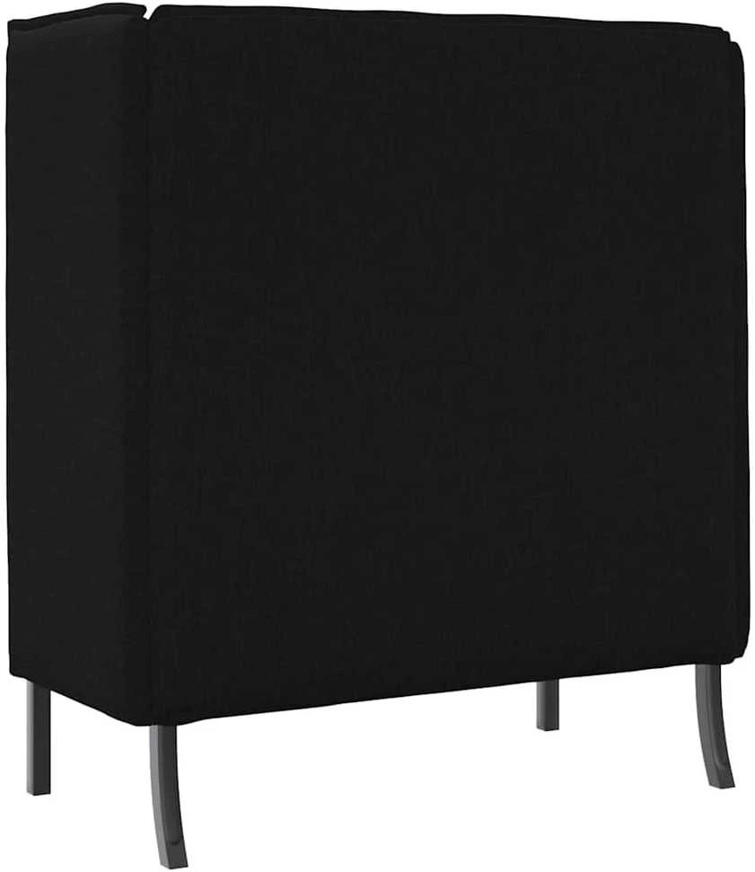 Aukštos nugaros sofa 101cm Juoda audinys