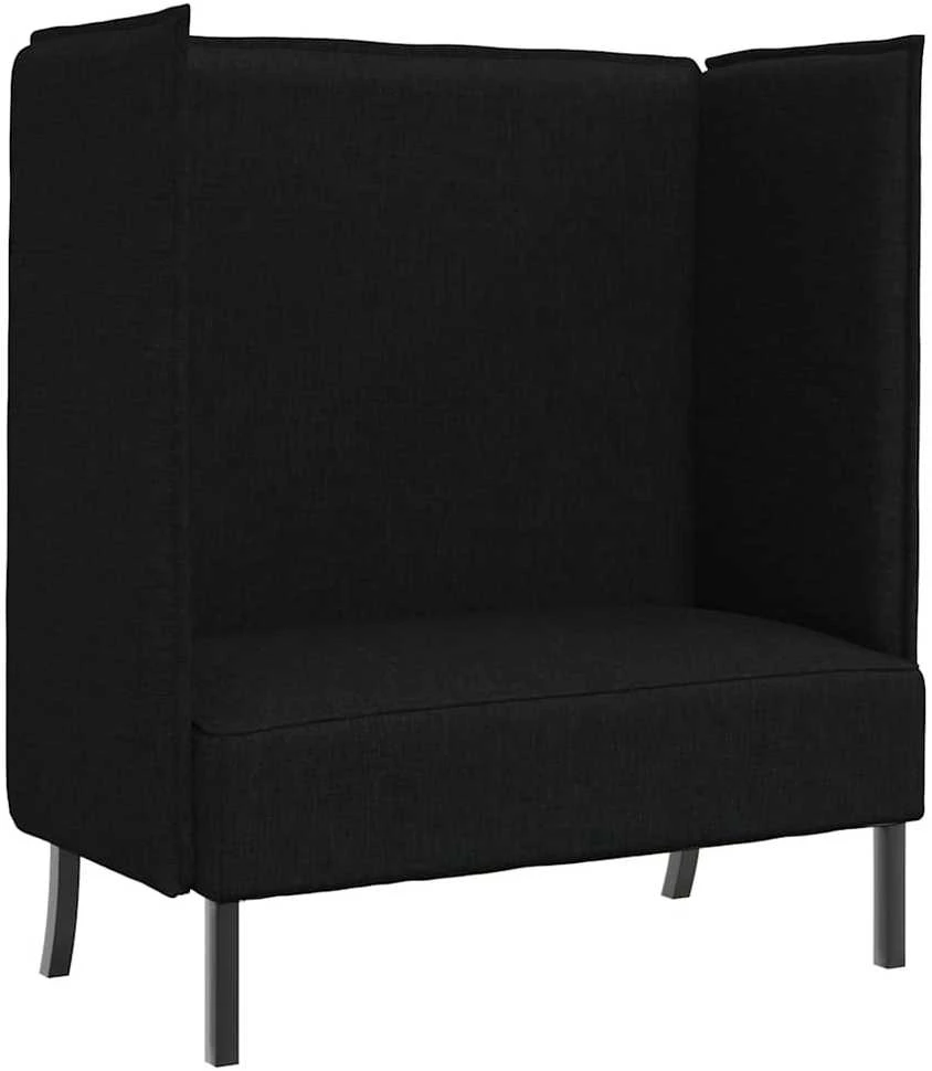 Aukštos nugaros sofa 101cm Juoda audinys