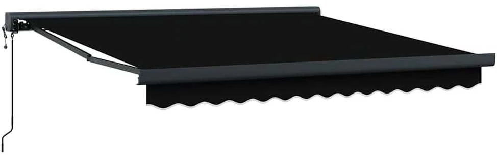 Ištraukiama markizė Juoda 300 x 250 x 165 cm Audinys ir metalas