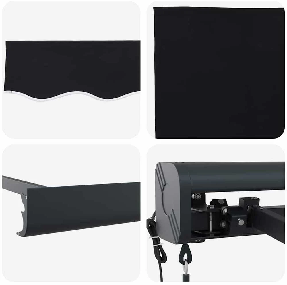 Ištraukiama markizė Juoda 300 x 250 x 165 cm Audinys ir metalas