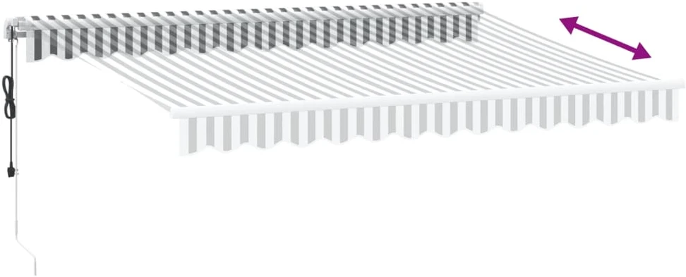 Automatinė ištraukiama markizė, antracito ir balta, 350x250cm