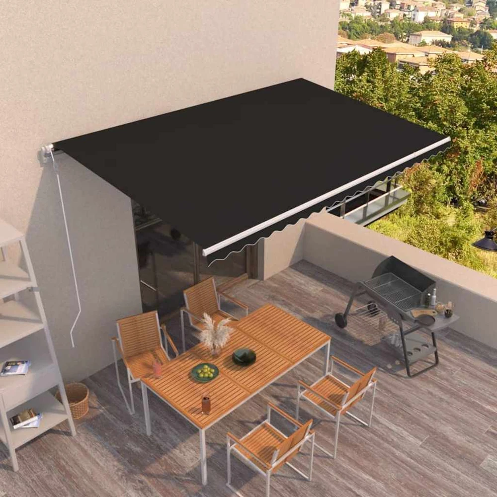 Automatinė ištraukiama markizė, antracito spalvos, 500x350cm