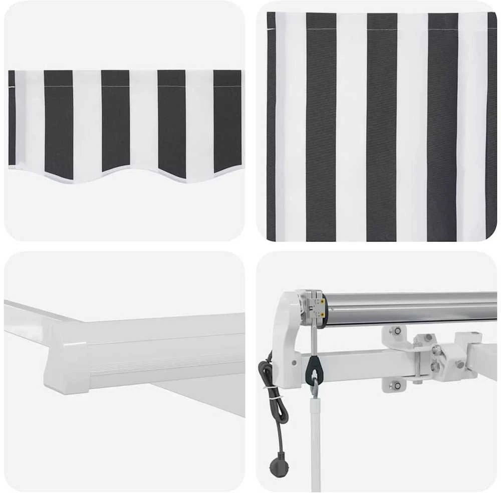 Automatinė ištraukiama markizė, antracito ir balta, 300x250cm