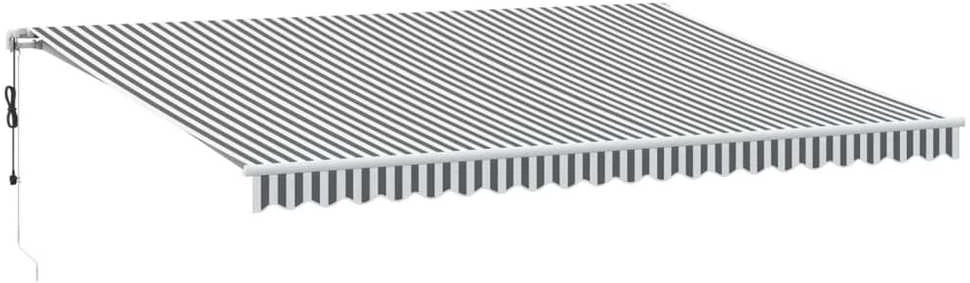Automatinė ištraukiama markizė, antracito ir balta, 500x350cm