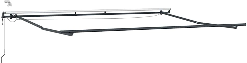 Ištraukiama markizė Antracito ir baltos 500 × 300 cm