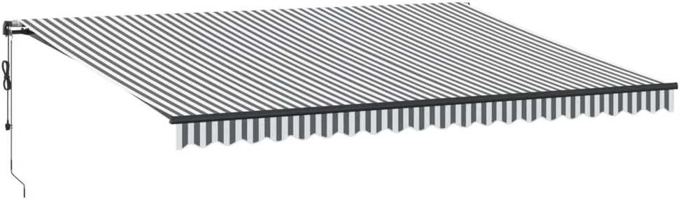 Automatinė ištraukiama markizė, antracito ir balta, 500x350cm
