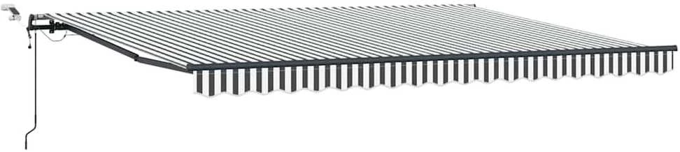Automatinė ištraukiama markizė, antracito ir balta, 450x300cm