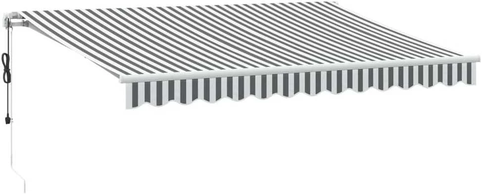 Automatinė ištraukiama markizė, antracito ir balta, 350x250cm
