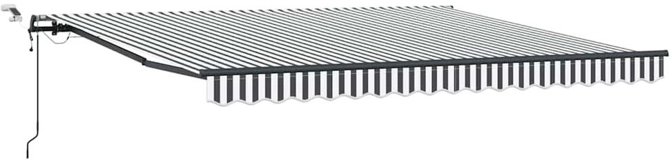 Ištraukiama markizė Antracito ir baltos 400 × 300 cm