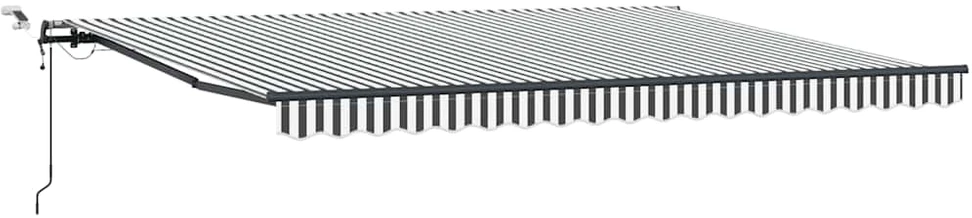 Automatinė ištraukiama markizė, antracito ir balta, 450x300cm