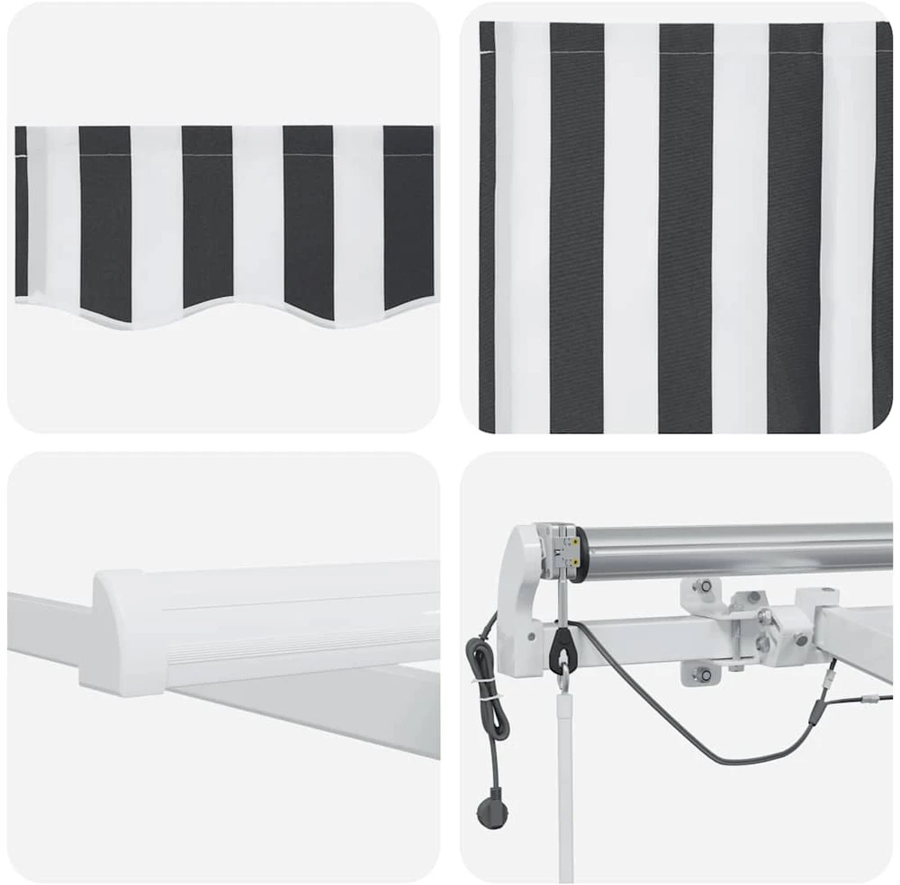 Automatinė ištraukiama markizė, antracito ir balta, 400x300cm