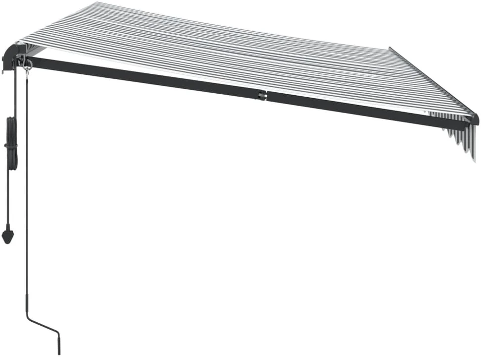 Ištraukiama markizė Antracito ir baltos 350 x 250 cm