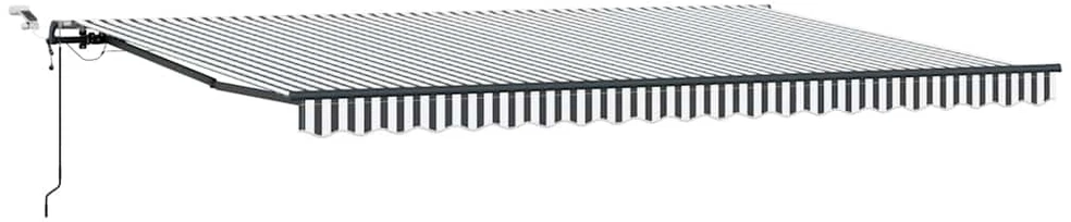 Automatinė ištraukiama markizė, antracito ir balta, 500x300cm