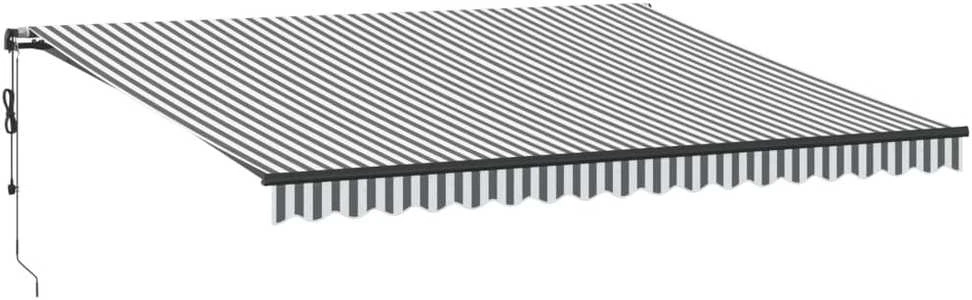 Automatinė ištraukiama markizė, antracito ir balta, 450x350cm