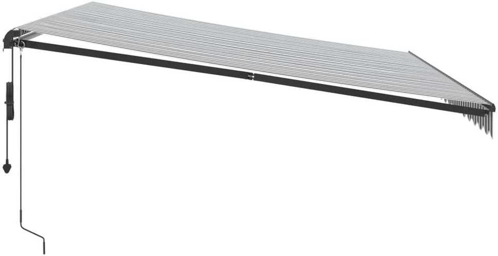 Automatinė ištraukiama markizė, antracito ir balta, 450x350cm