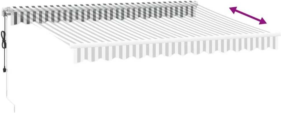 Automatinė ištraukiama markizė, antracito ir balta, 350x250cm