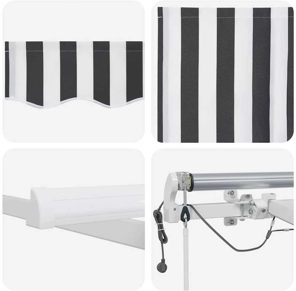Automatinė ištraukiama markizė, antracito ir balta, 450x300cm