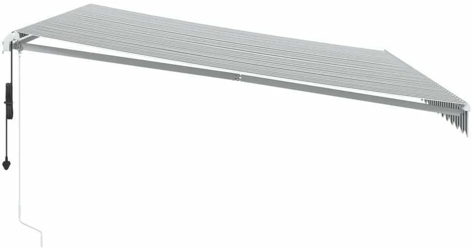 Automatinė ištraukiama markizė, antracito ir balta, 500x300cm