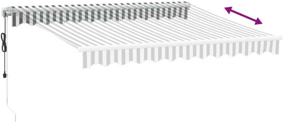 Automatinė ištraukiama markizė, antracito ir balta, 300x250cm