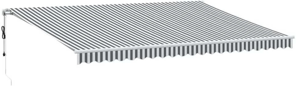 Automatinė ištraukiama markizė, antracito ir balta, 500x300cm