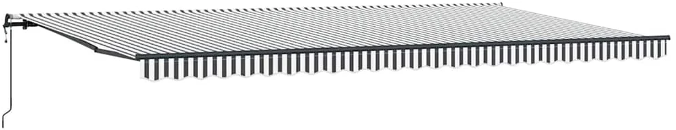 Automatinė ištraukiama markizė, antracito ir baltos spalvos, 600x300 cm