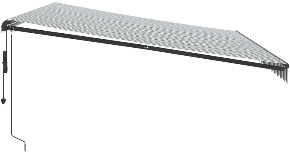 Automatinė ištraukiama markizė, antracito ir balta, 500x350cm