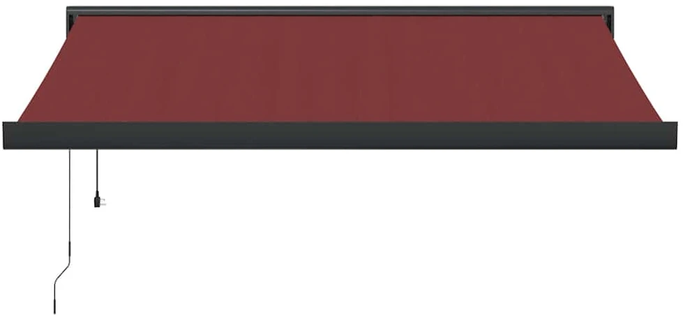 Automatinė ištraukiama markizė, bordo spalvos, 350x250cm