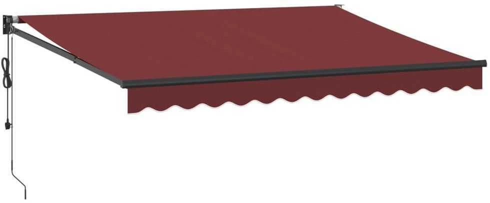 Automatinė ištraukiama markizė, bordo spalvos, 350x250cm