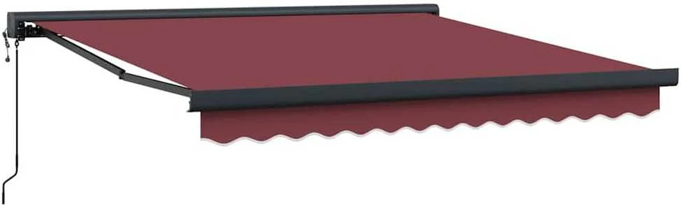 Automatinė ištraukiama markizė, bordo spalvos, 300x250cm