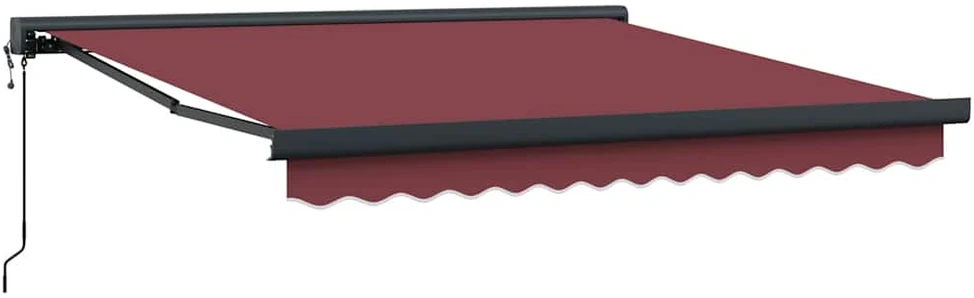 Automatinė ištraukiama markizė, bordo spalvos, 300x250cm