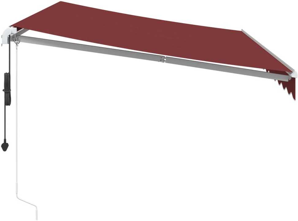 Automatinė ištraukiama markizė, bordo spalvos, 350x250cm