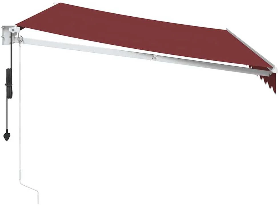 Automatinė ištraukiama markizė, bordo spalvos, 350x250cm