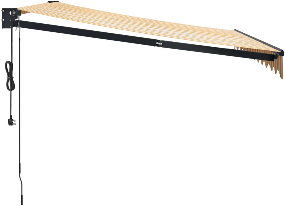 Automatinė ištraukiama markizė, geltona ir balta, 3x2,5m