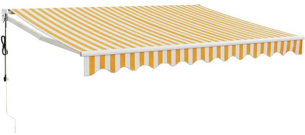 Automatinė ištraukiama markizė, geltona ir balta, 3x2,5m