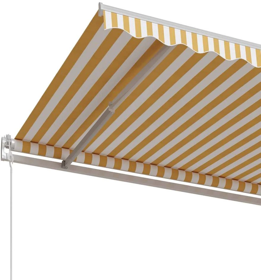Automatinė ištraukiama markizė, geltona ir balta, 450x350cm
