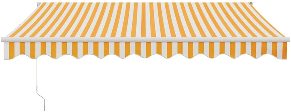 Automatinė ištraukiama markizė, geltona ir balta, 3x2,5m