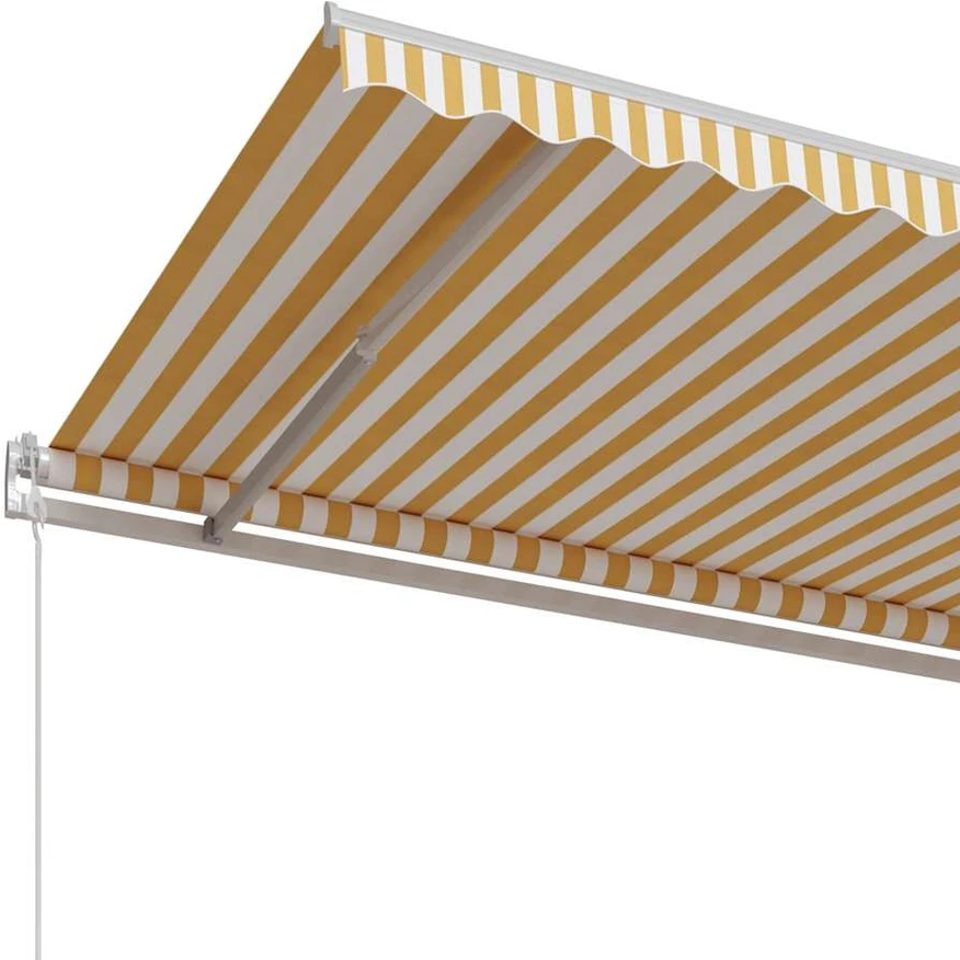 Automatinė ištraukiama markizė, geltona ir balta, 600x350cm