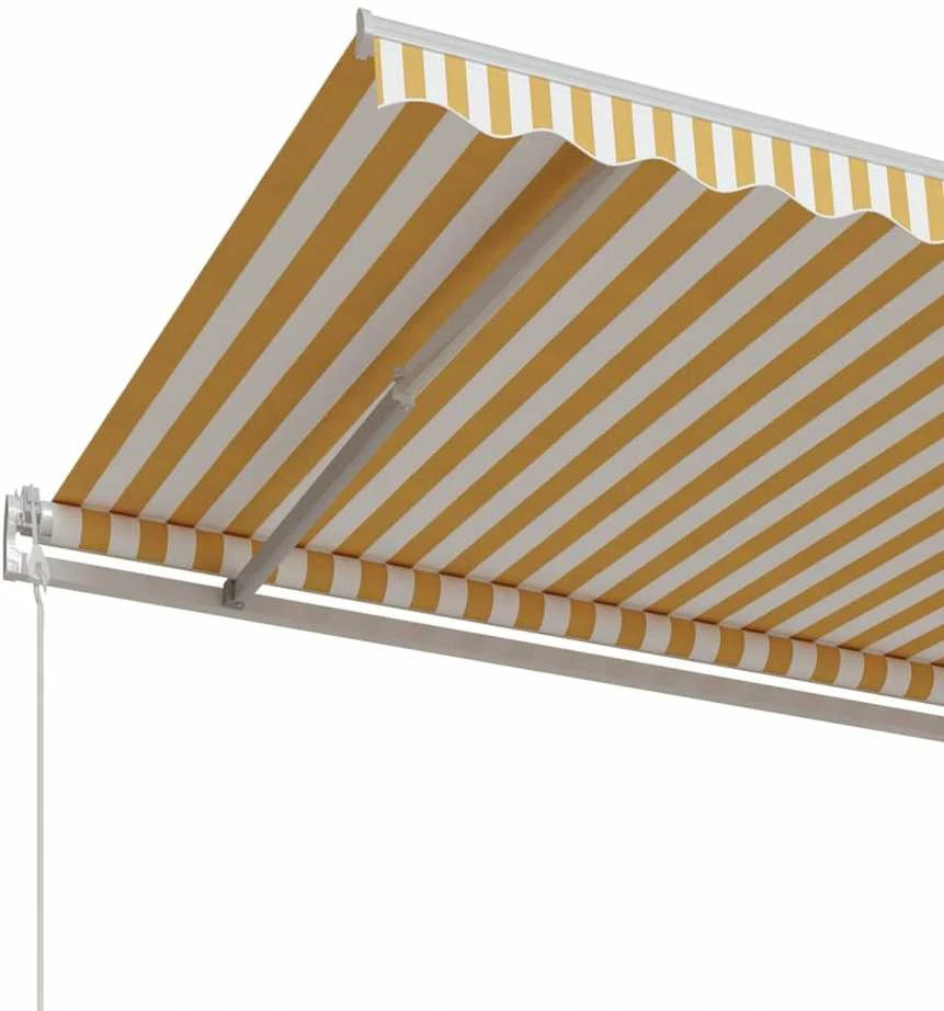 Automatinė ištraukiama markizė, geltona/balta, 400x350cm