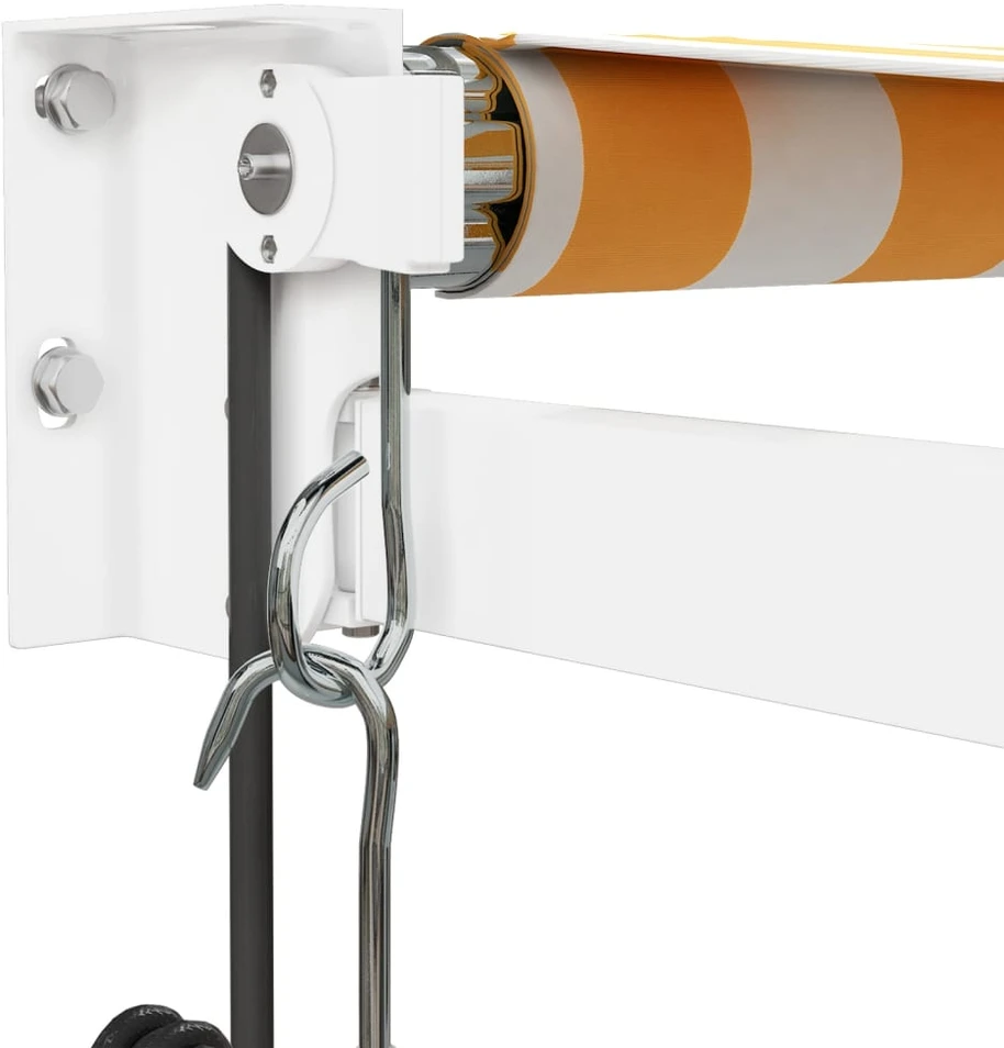 Automatinė ištraukiama markizė, geltona ir balta, 3,5x2,5m