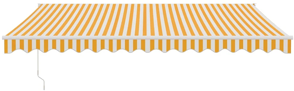 Automatinė ištraukiama markizė, geltona ir balta, 4x3m