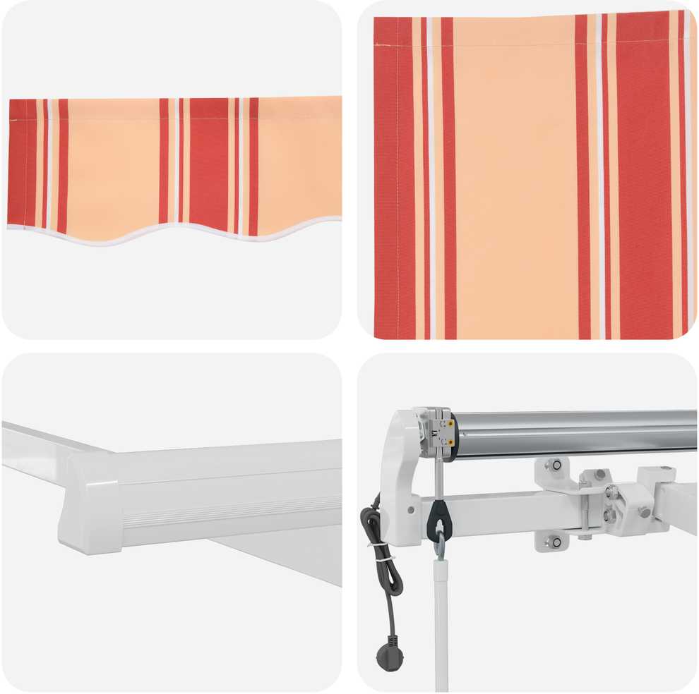 Ištraukiama markizė Geltona ir Oranžinė 350 x 250 cm