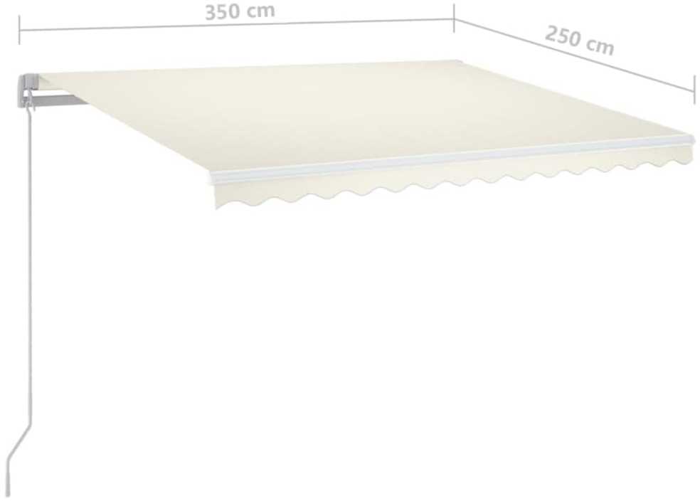 Automatinė ištraukiama markizė, kreminės spalvos, 350x250cm